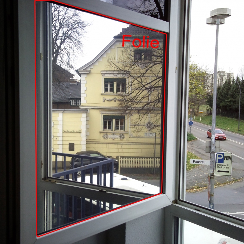 Fenster Sichtschutzfolie einseitig durchsichtig - Verspiegelte